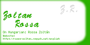 zoltan rossa business card
